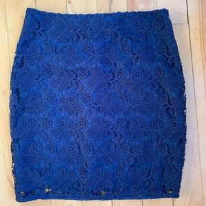 Banana Republic Navy Blue Skirt Lace Size 4